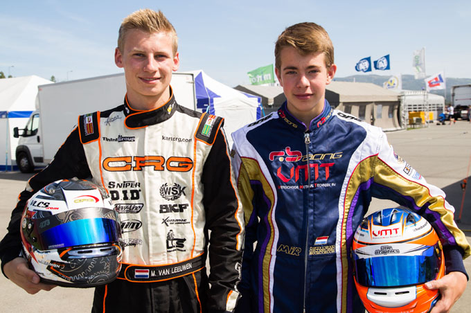 EK karting Portimao Martijn van Leeuwen en Richard Verschoor